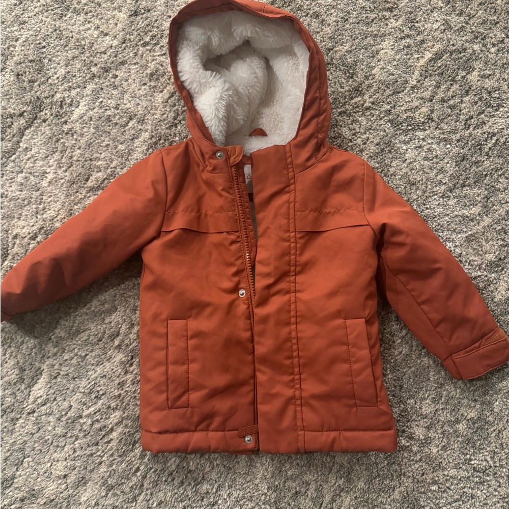 Kids' Orange Hooded Jacket